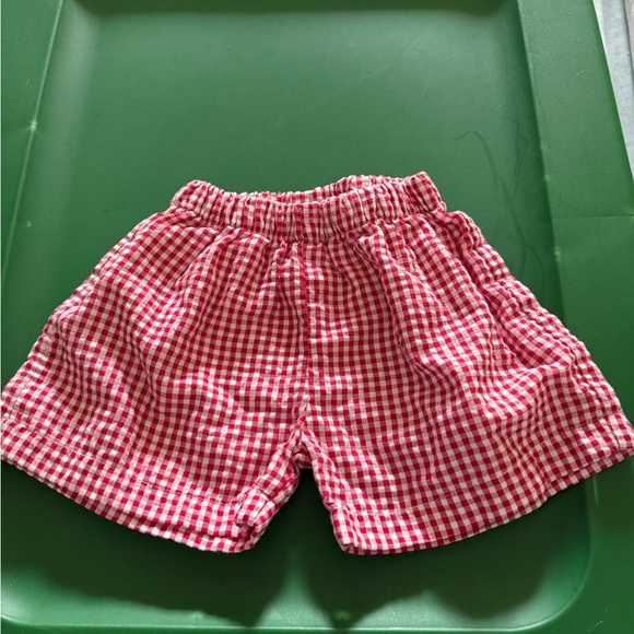 2 Pairs of Red and White Elastic Waist Shorts - Picture 1 of 5